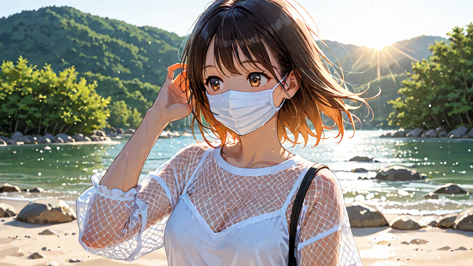 夏用メッシュマスクの例