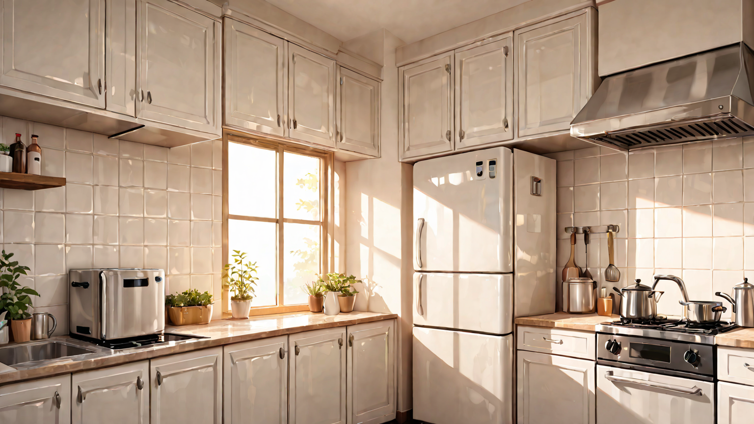 省エネ家電のシールが貼られた冷蔵庫