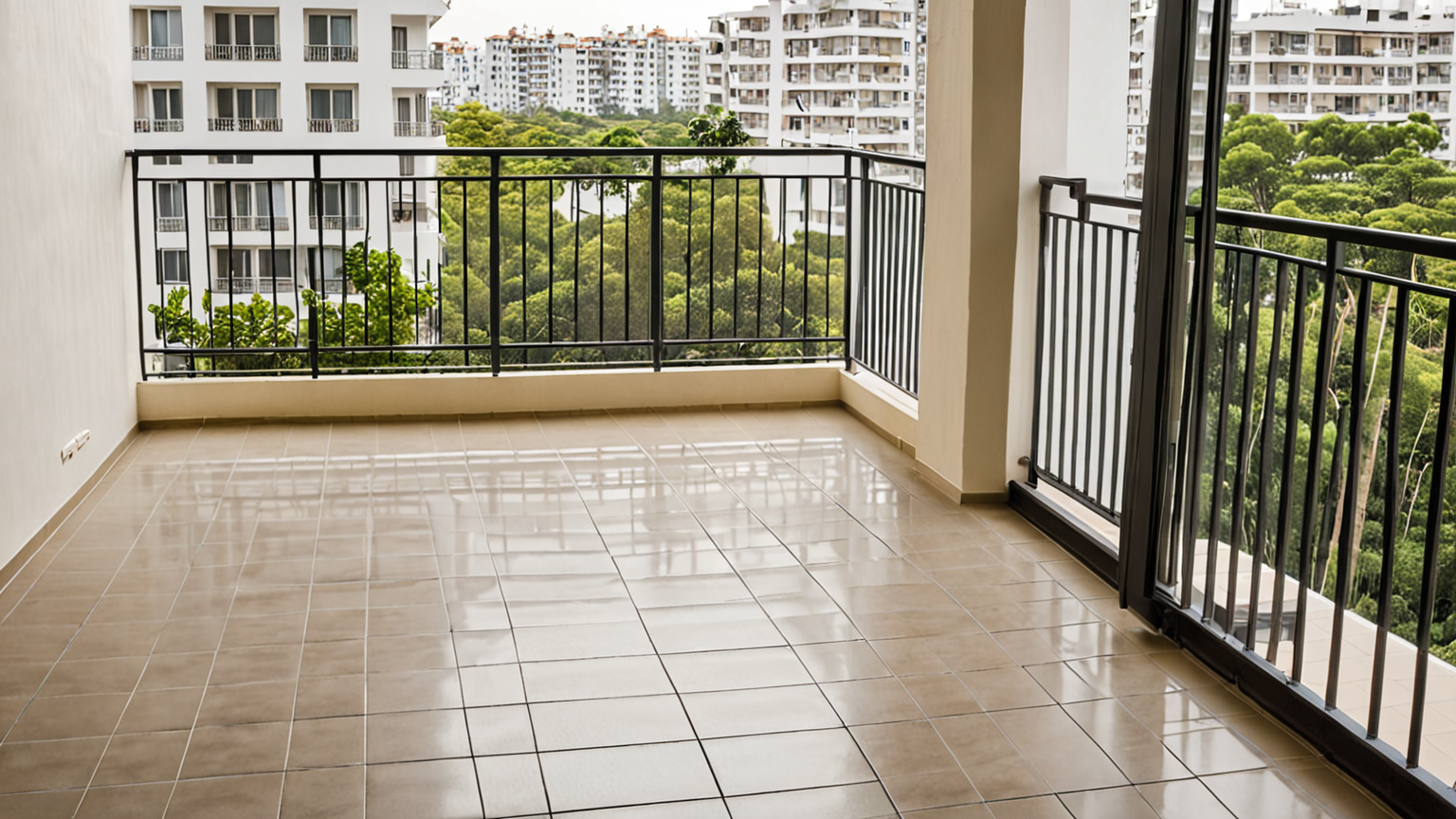 ベランダ 床 黒ずみ 掃除 マンションのイメージ画像