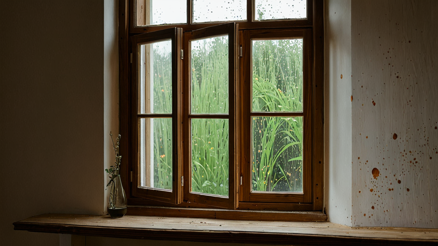 窓枠 カビ 掃除 木製のイメージ画像
