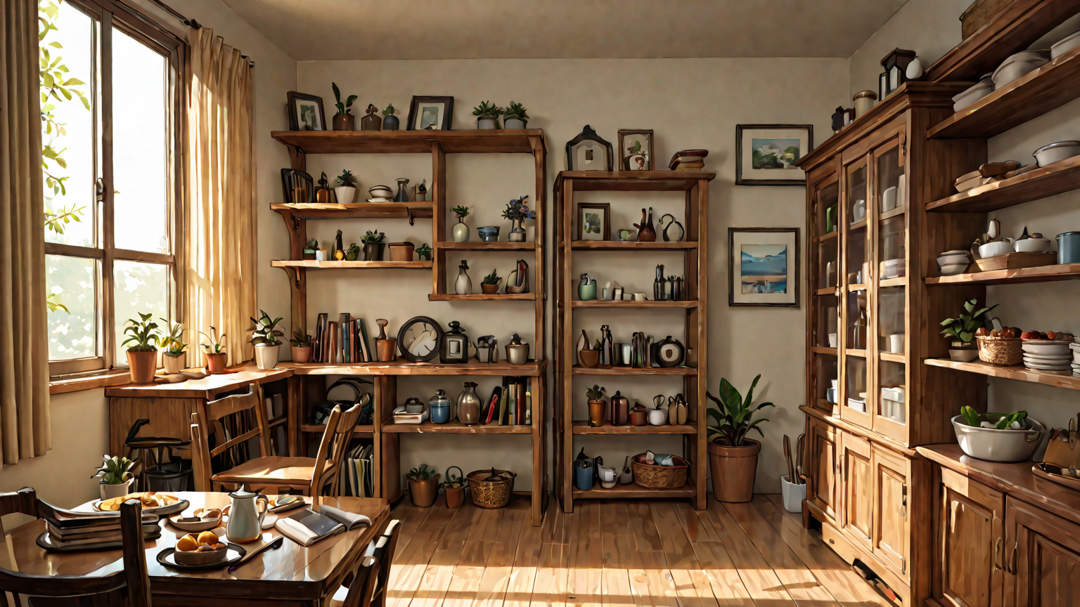 効率的に収納された日用品と家電