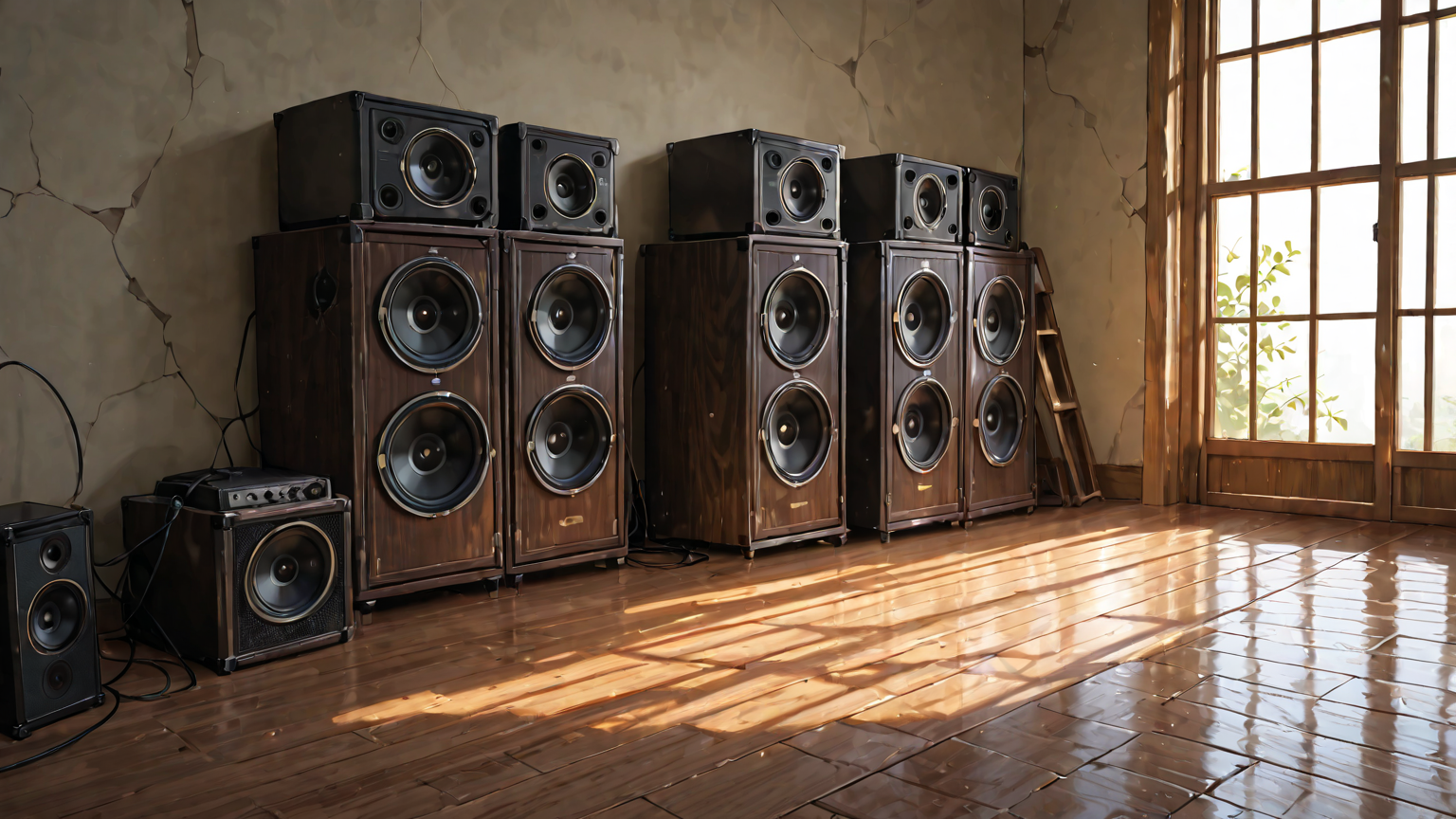 故障したスピーカーと正常なスピーカーの比較イメージ