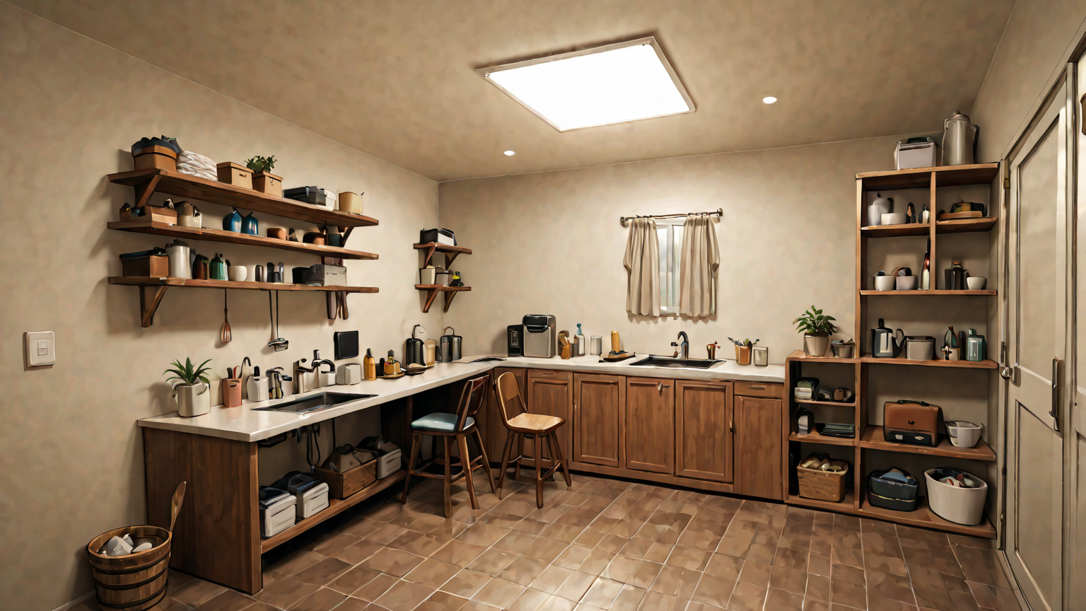 ルーターの設置場所が整理整頓されている様子