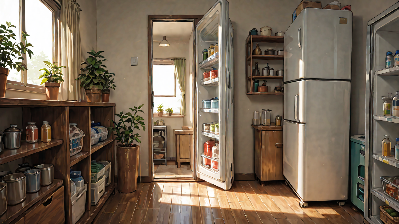 冷蔵庫の中の保存容器