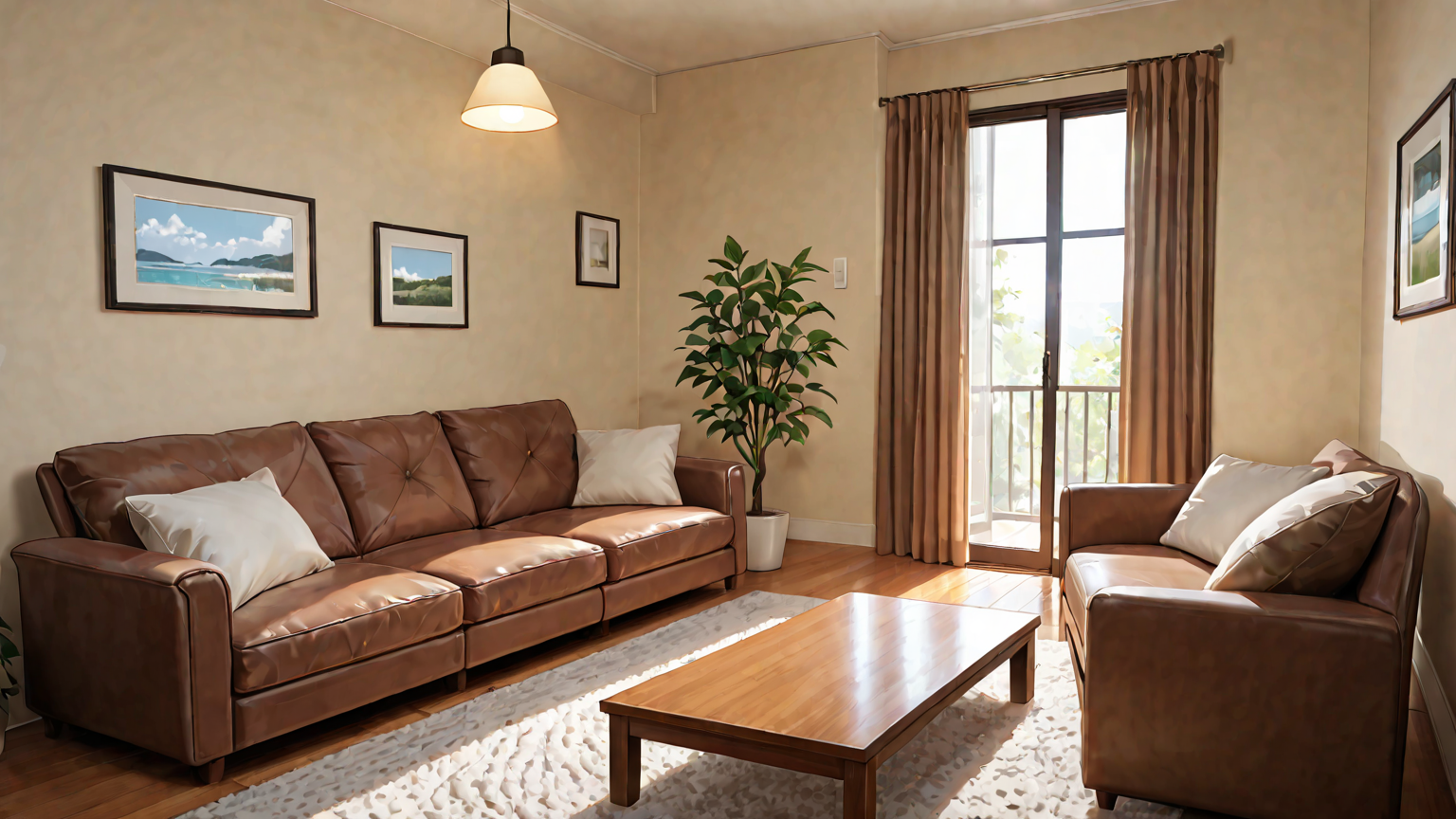 節電中のリビングルーム