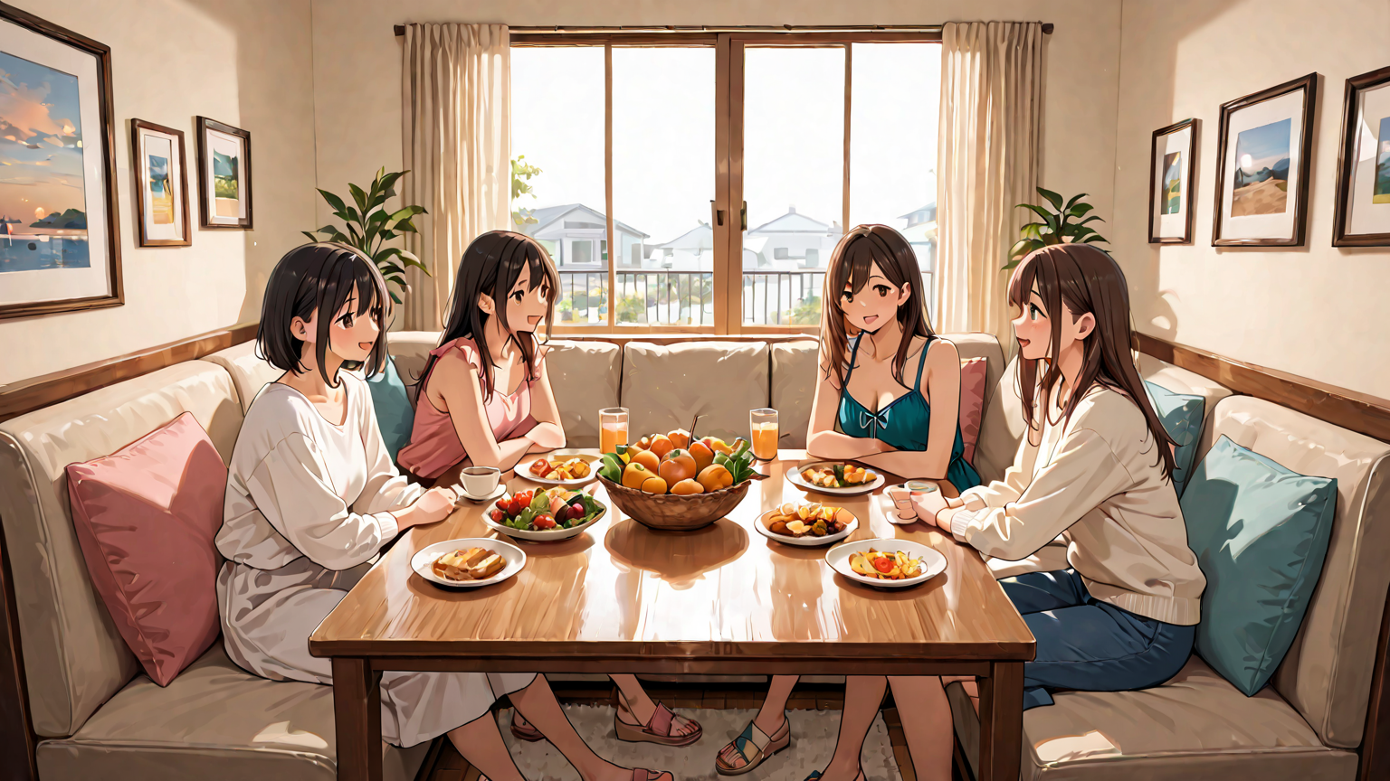 友人と楽しむホームパーティー