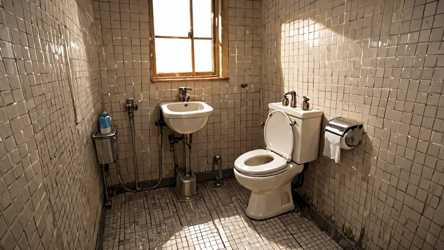 トイレの節水グッズを使うイメージ