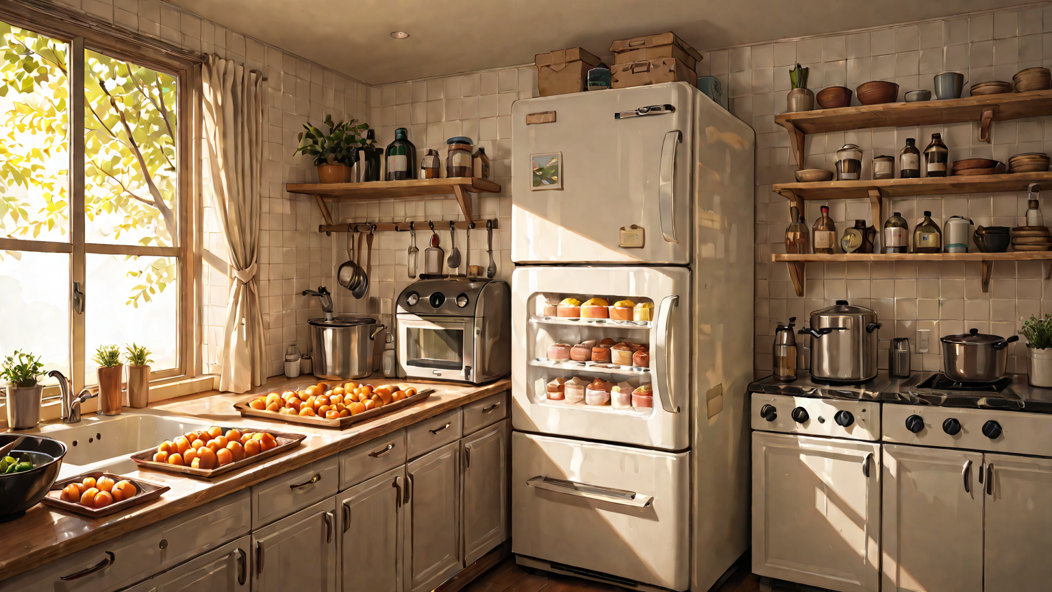 チーズの種類が並んだ冷蔵庫