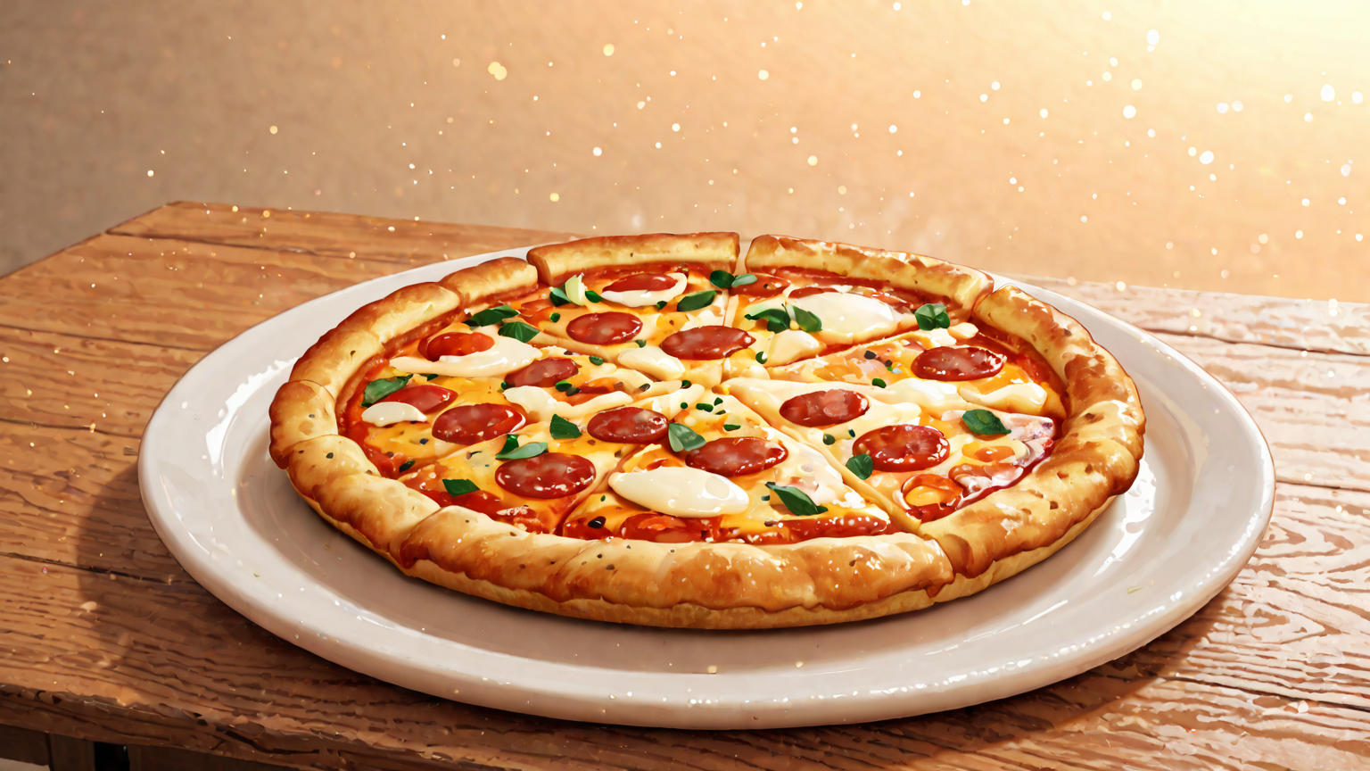 とろけるチーズがのったピザ