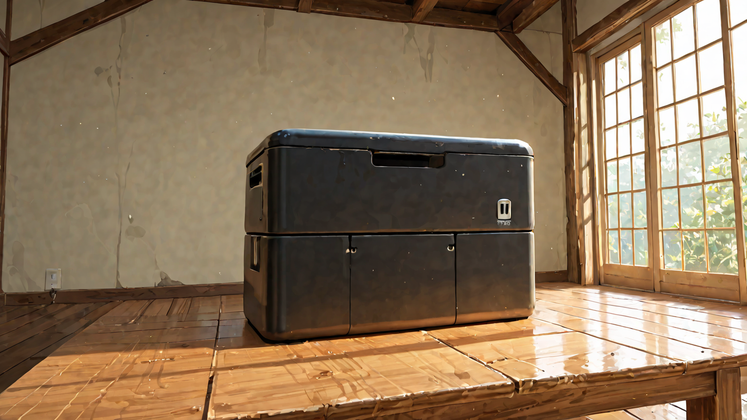 モバイルバッテリーを丁寧に扱う様子