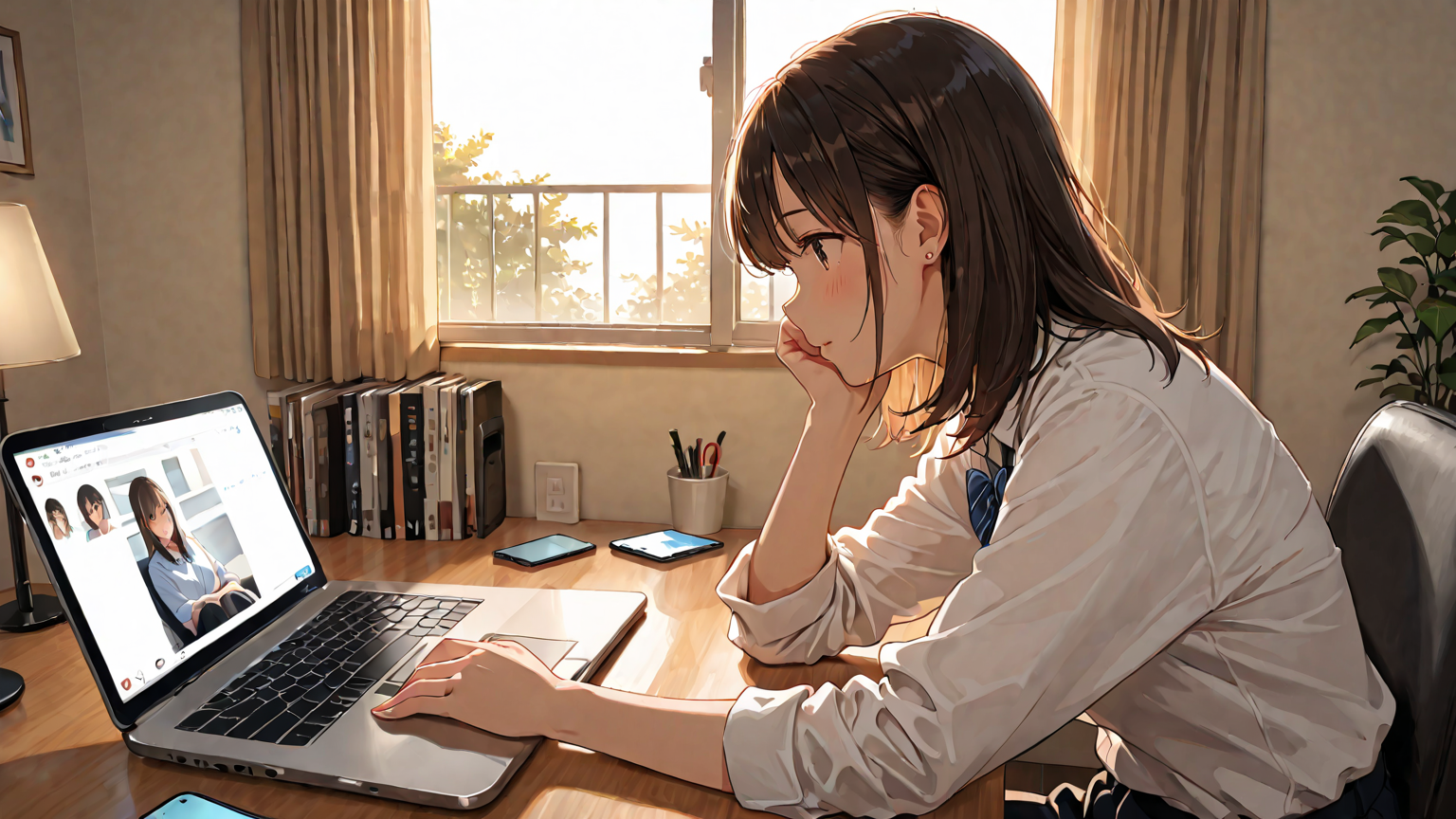 電話やインターネットで相談するイメージ