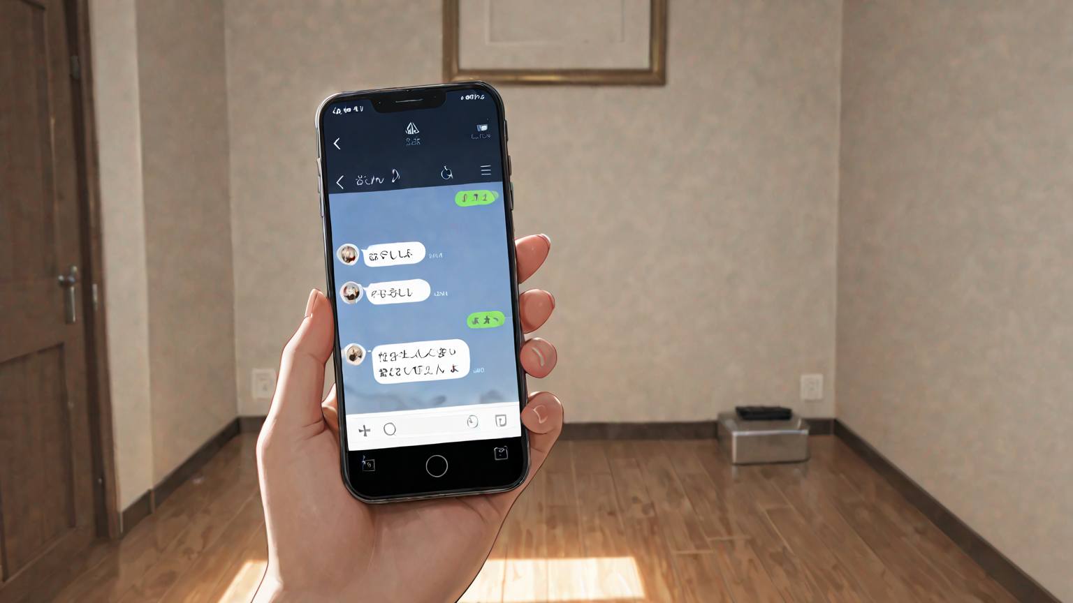 手続き中のスマホ画面