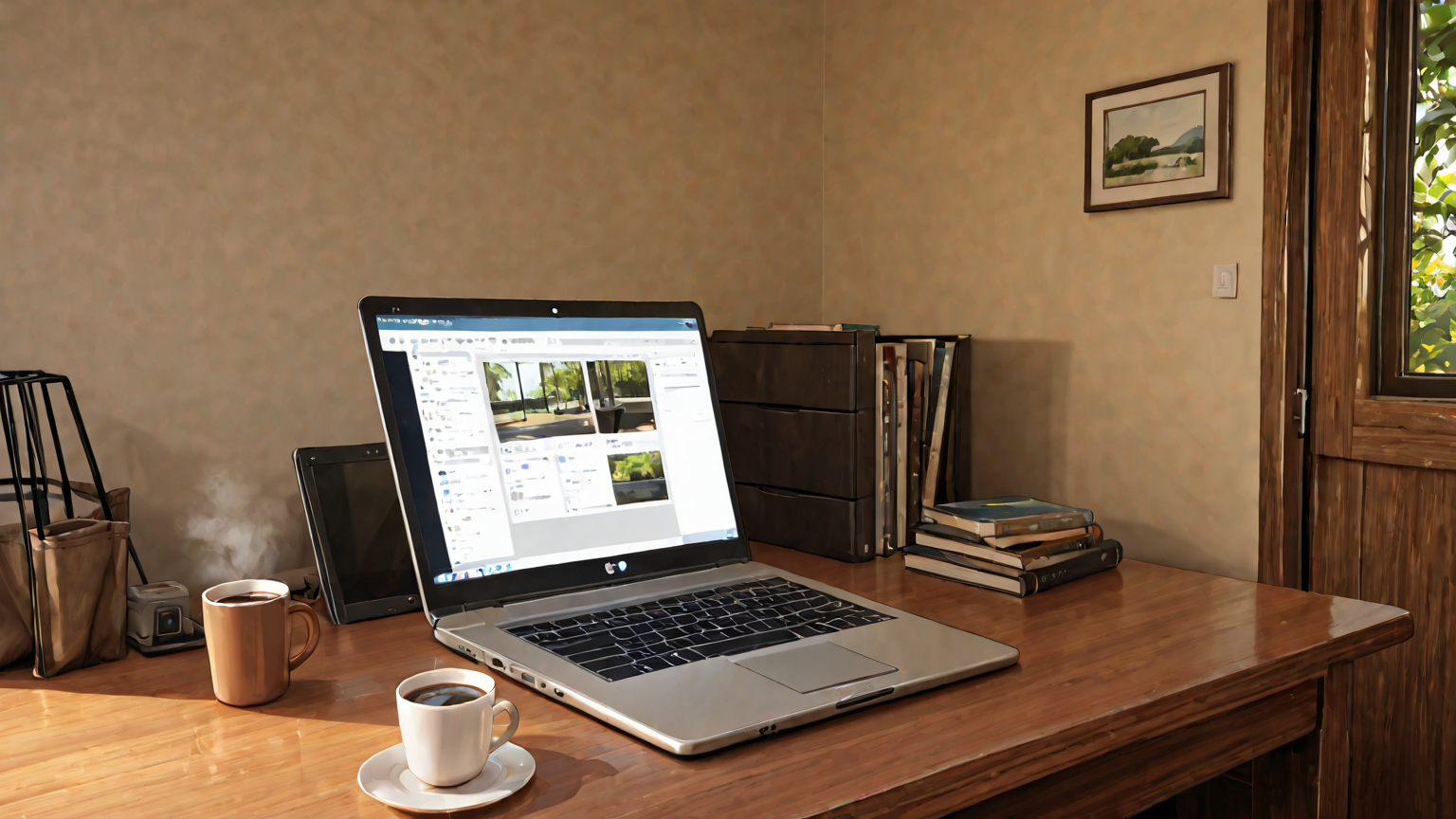 ポイント残高の画面と交換手続きをしている様子