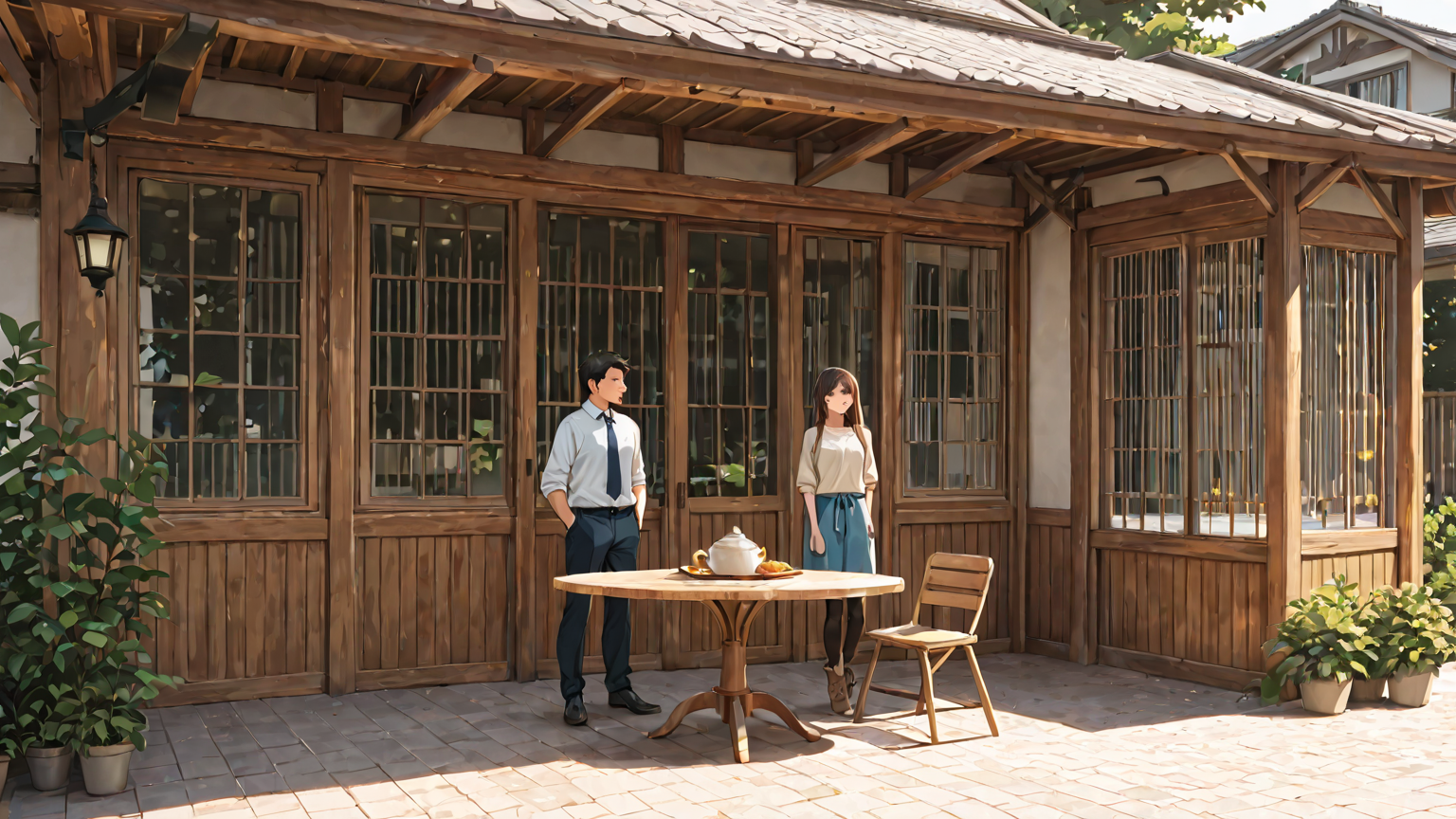 飲食店でネクタイのシミを拭くビジネスマン