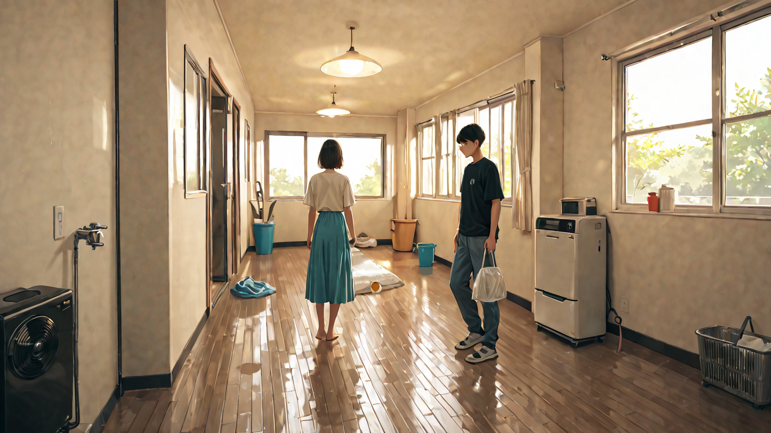 フィルター掃除をしている様子