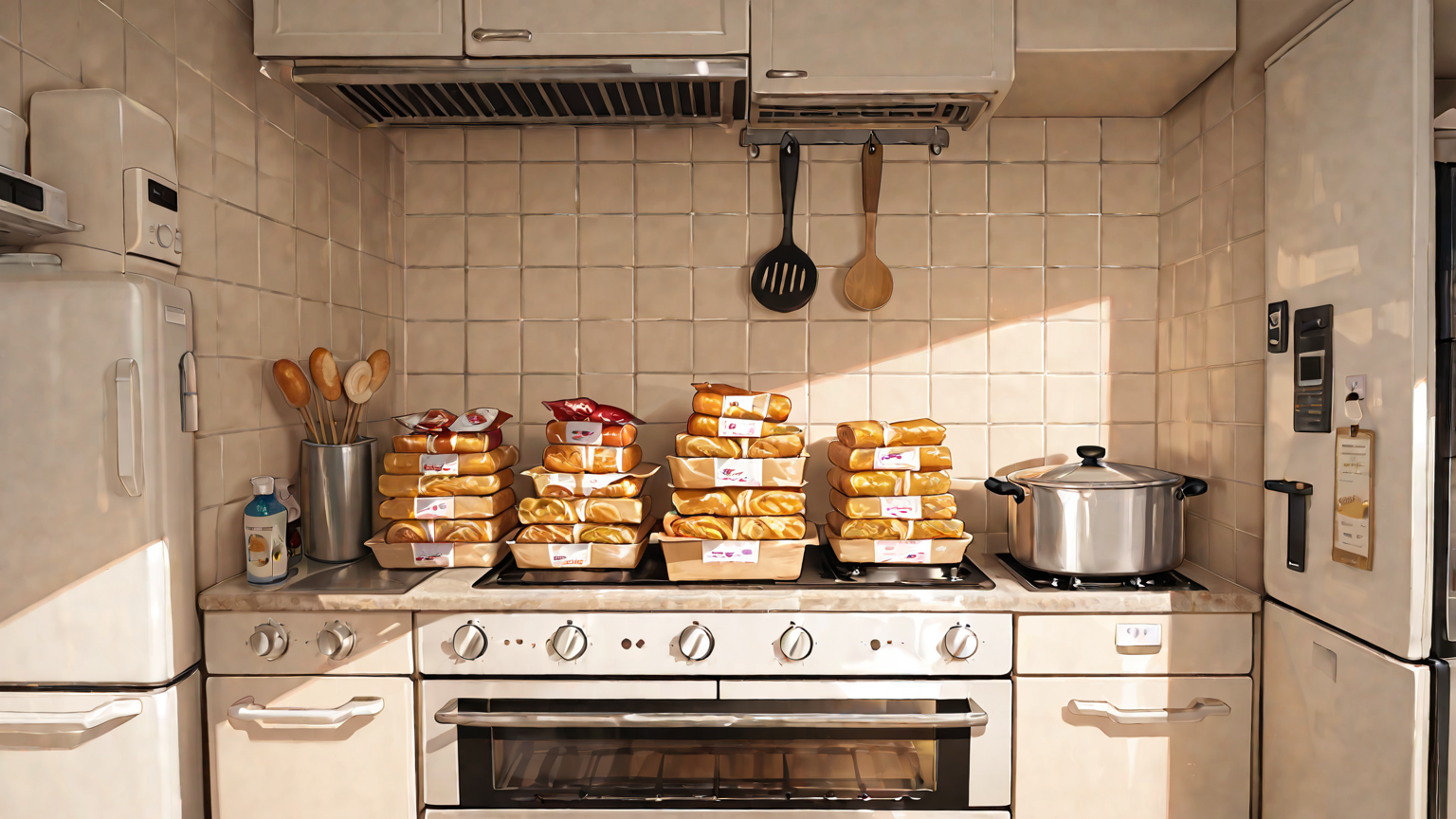 春巻きの皮を冷蔵庫でゆっくり解凍している様子