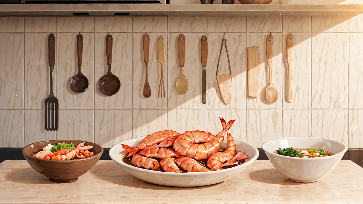 失敗した解凍のエビのイメージ