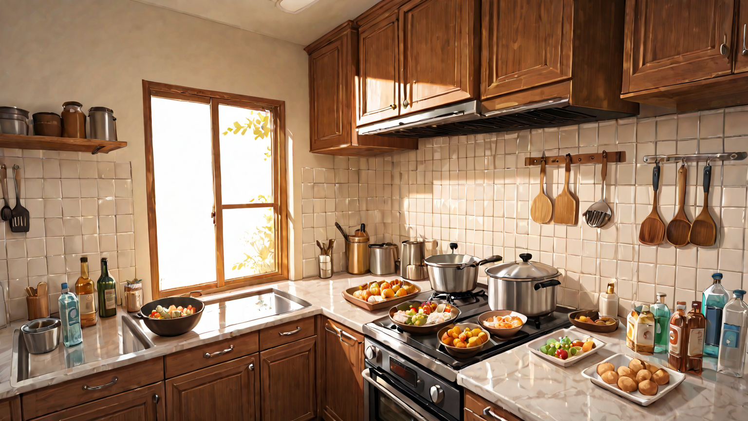 キッチンで冷凍保存された食材