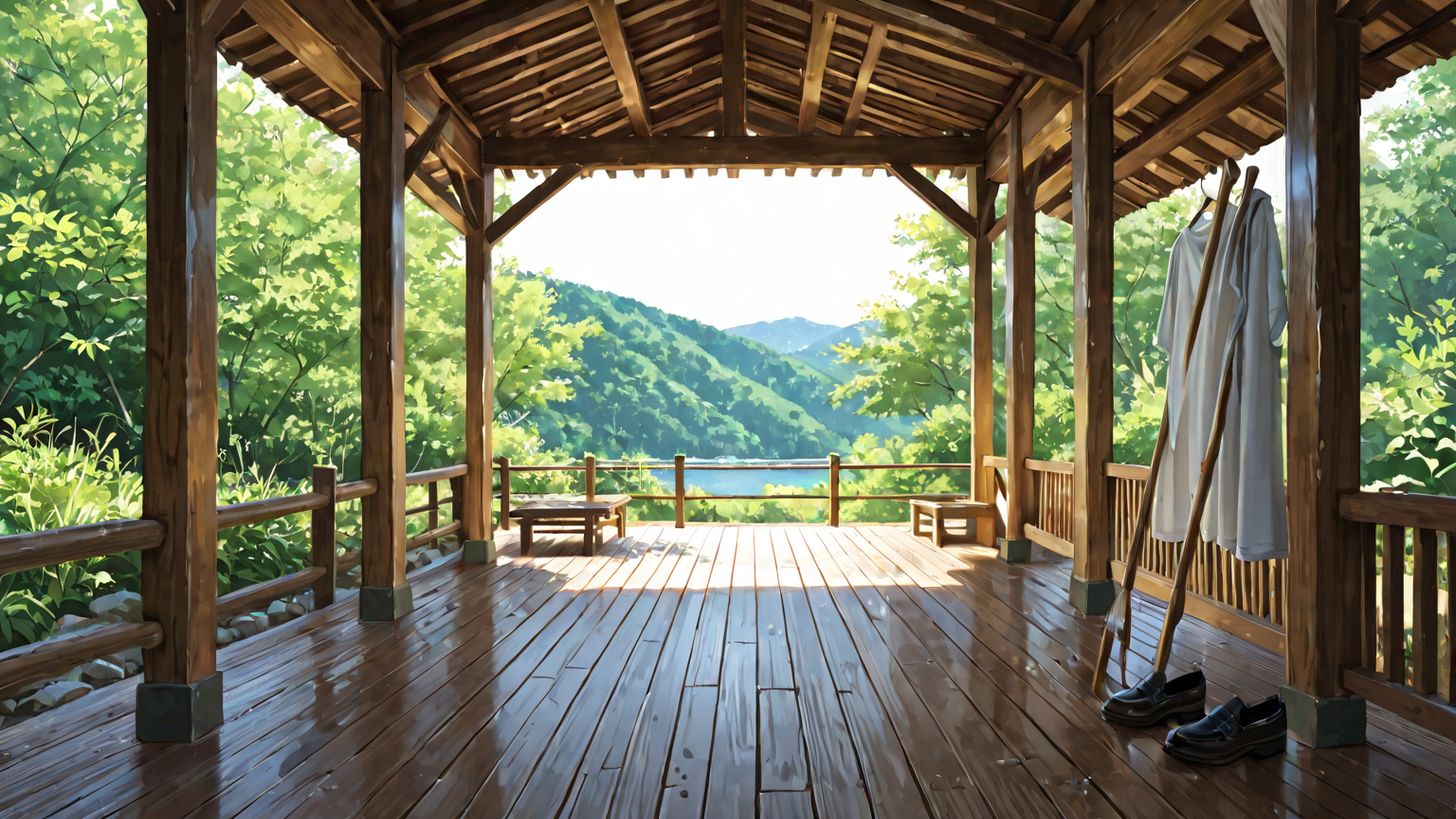 靴を風通し良く乾かしている様子