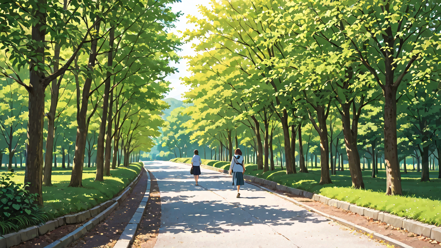 軽いウォーキングをする人