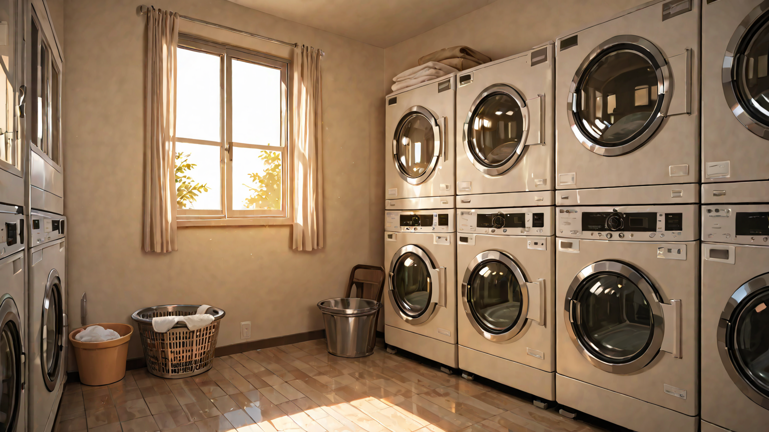 洗濯をタイマーで夜間に設定している様子