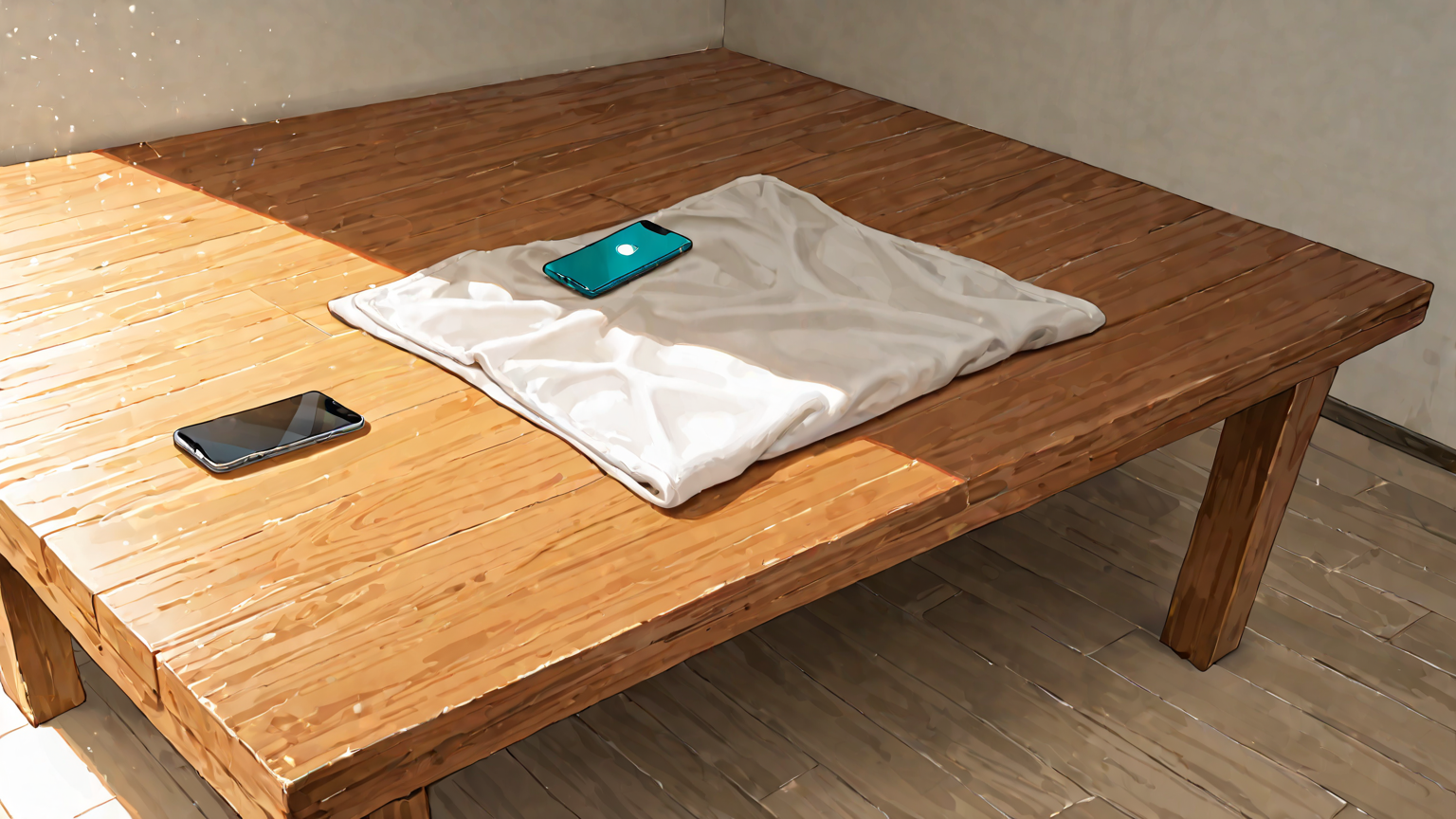 スマホのスピーカー部分を掃除している様子