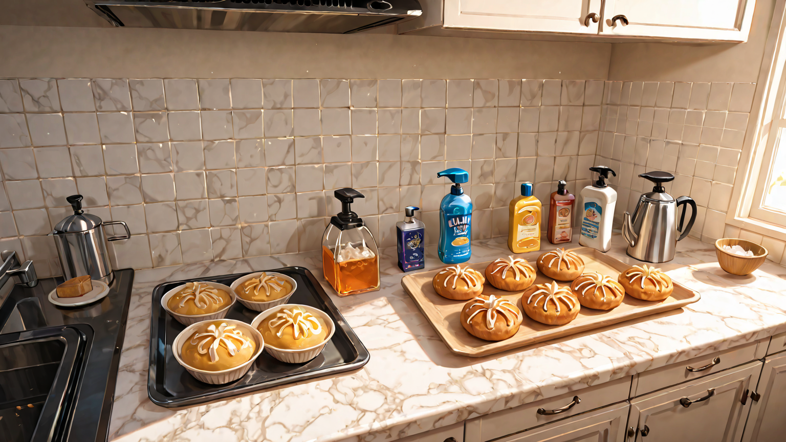 消臭スプレーと重曹のイメージ