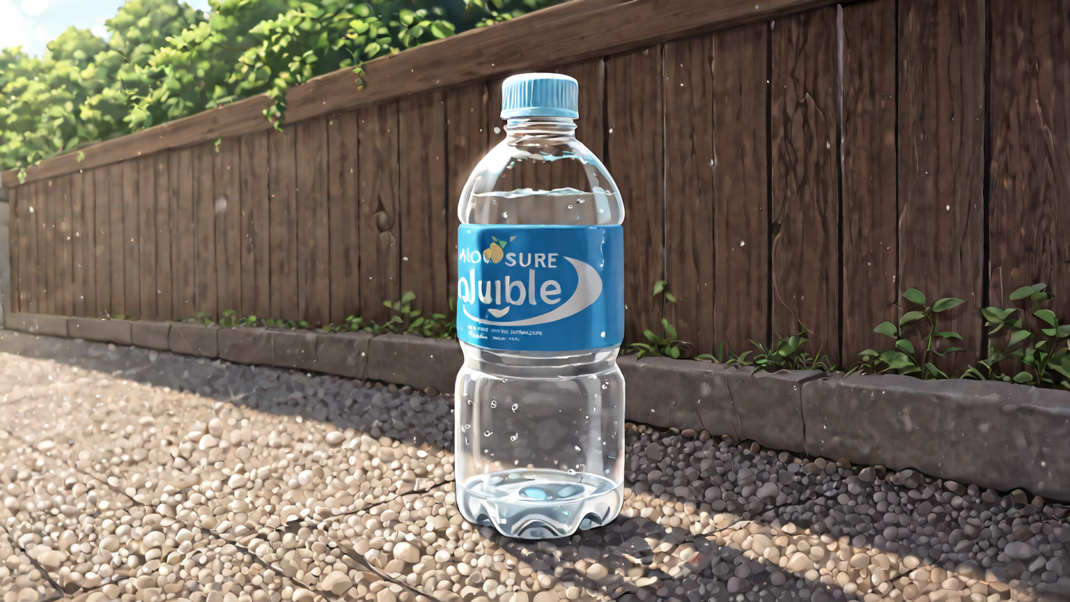 ペットボトルの結露が発生したカバンの内部