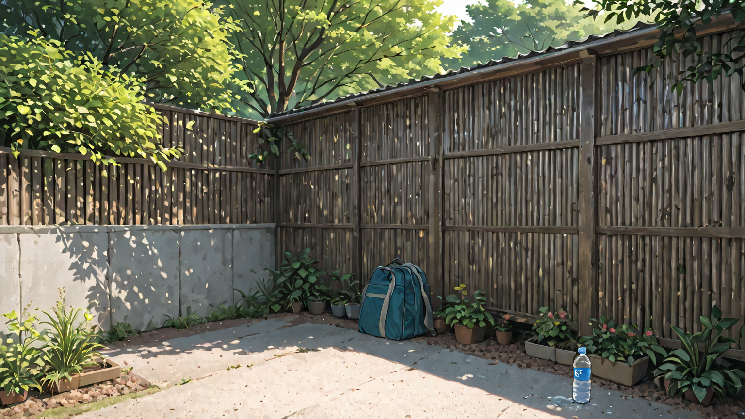 仕切り付きカバンの中にペットボトルを収納した様子