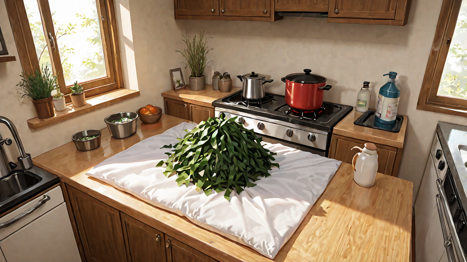 のりを密閉容器に入れて保存している様子