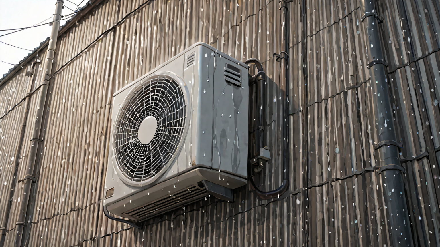 エアコンの水漏れ部分のイラスト