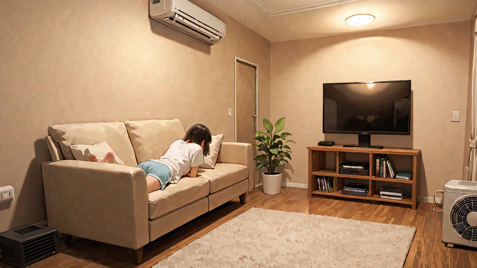 エアコンの冷房が効かない様子