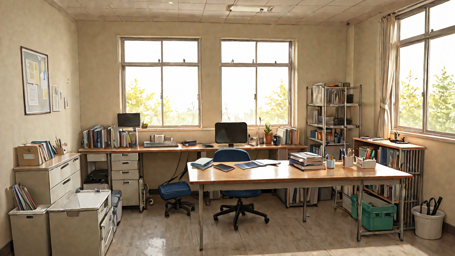 清潔に保たれたデスク周り