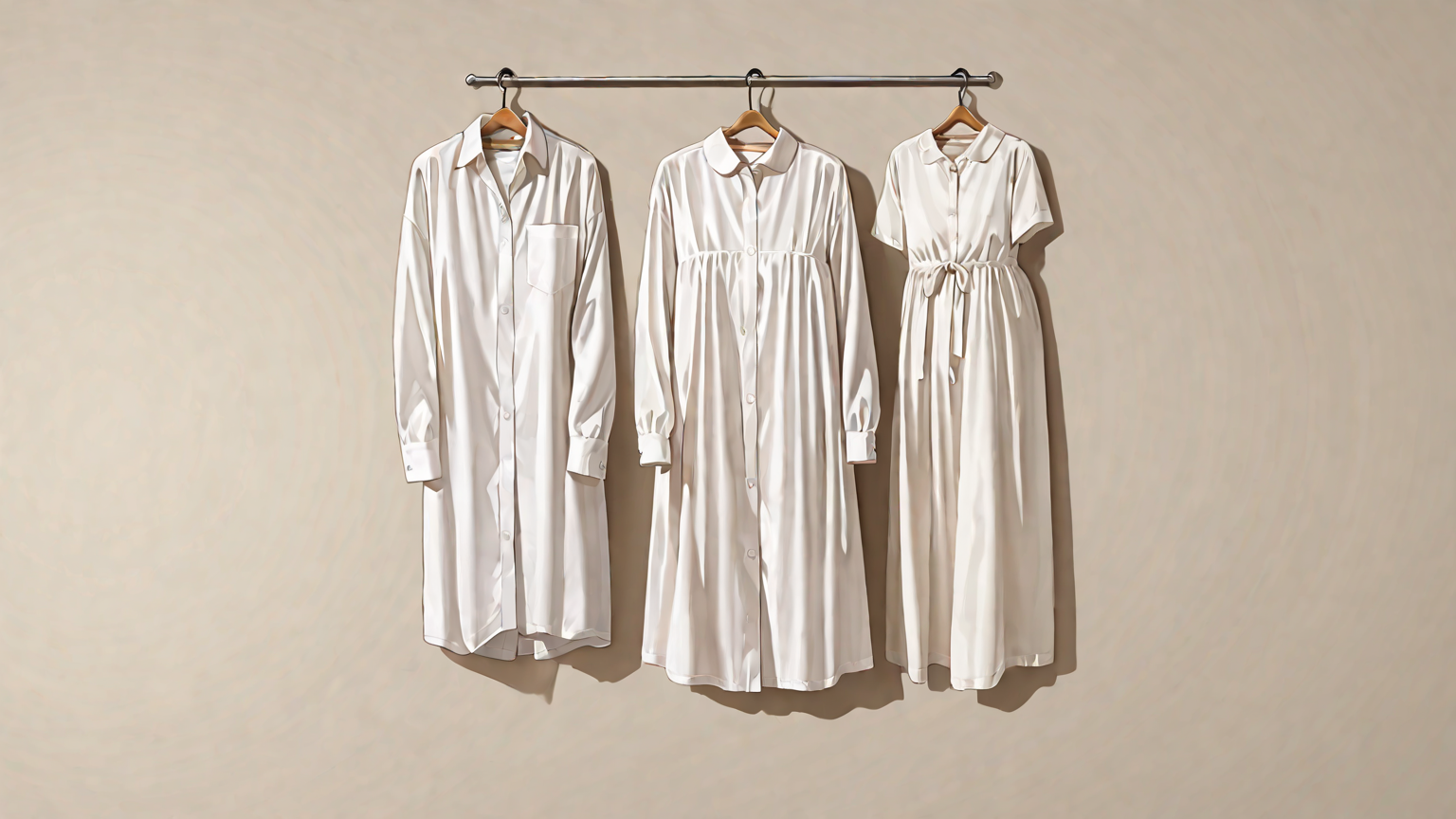 ワイシャツの脇部分の黄ばみをチェックする様子