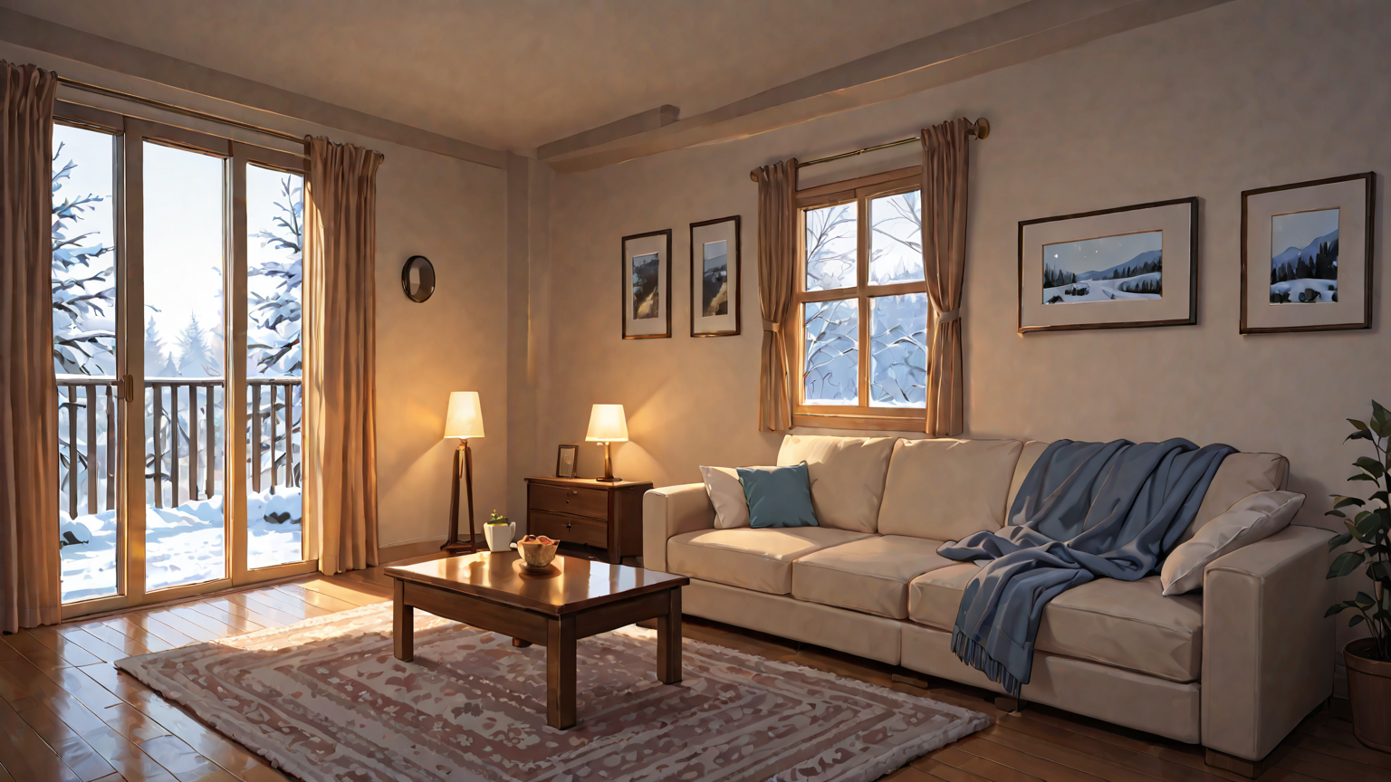 快適に過ごす冬のリビング