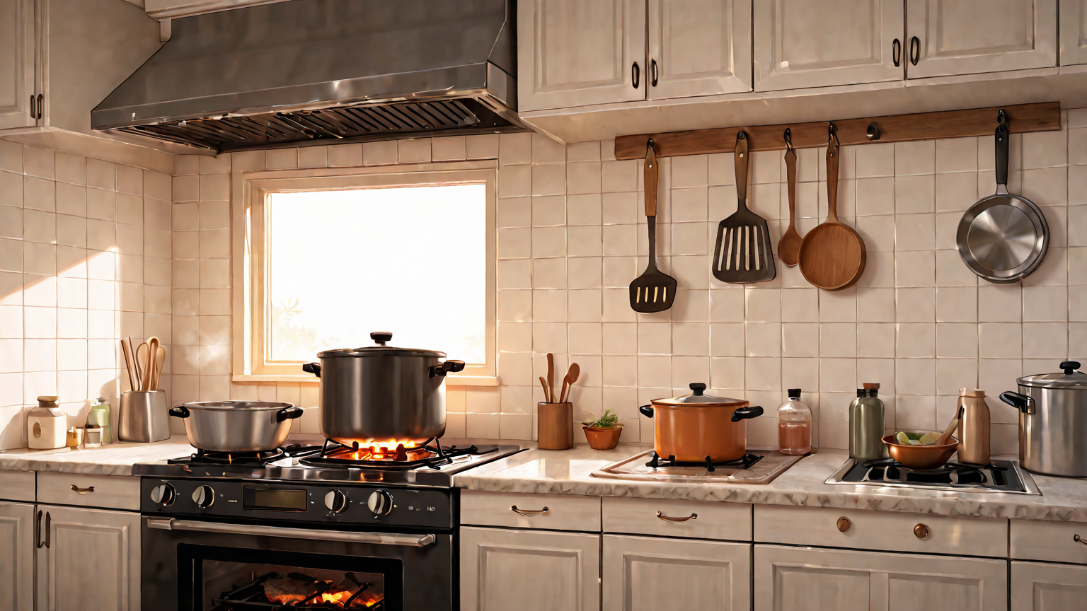 ふたをして調理している鍋