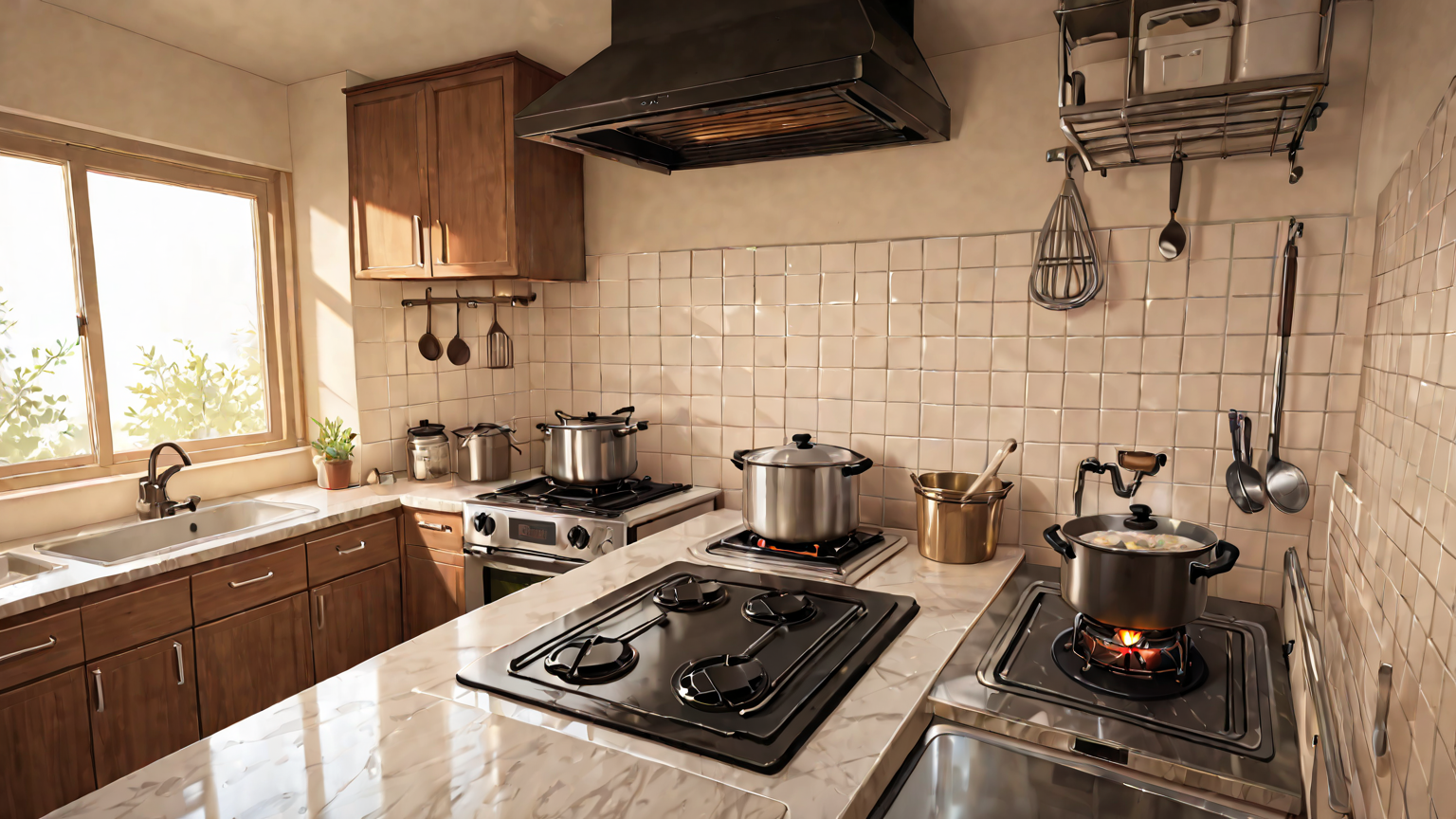 換気扇とガスコンロ