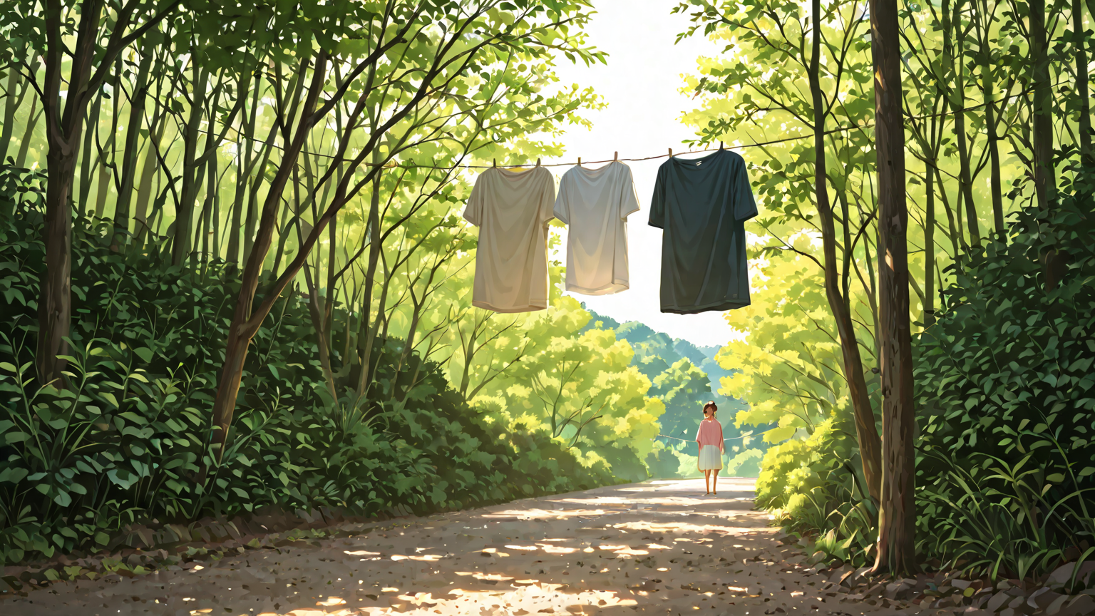 干し方を説明するイラスト