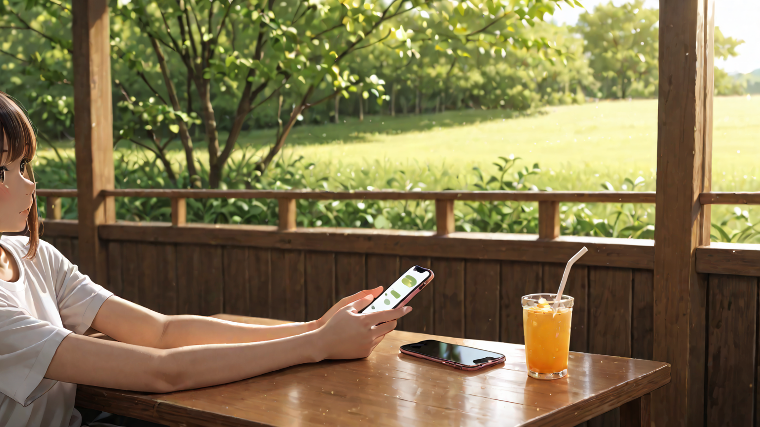 スマホの設定画面を操作している様子