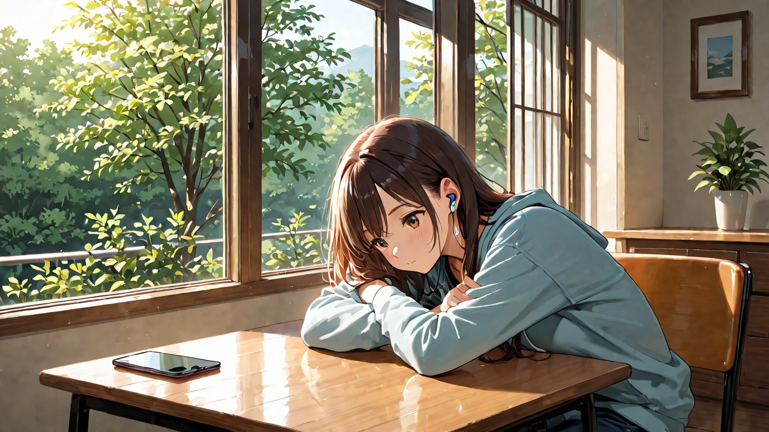 ワイヤレスイヤホンとスマホを接続している様子