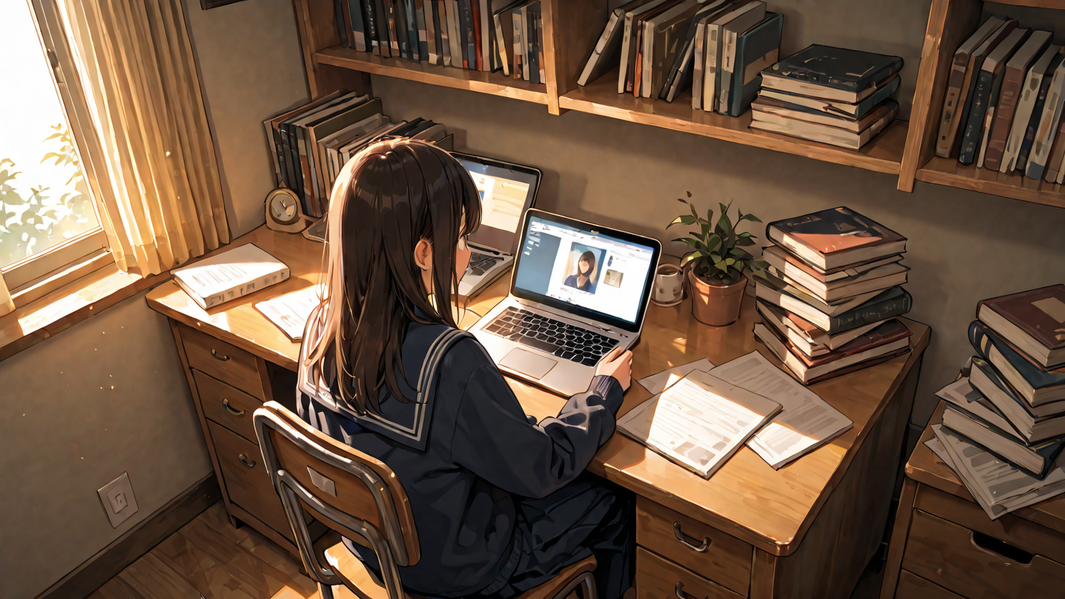 トラブル解決のための情報収集をしているイメージ