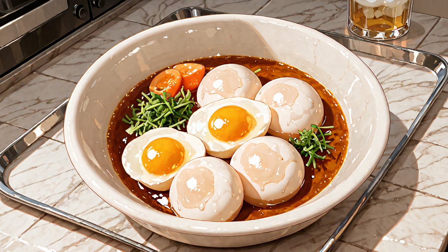 保存容器に入った目玉焼き