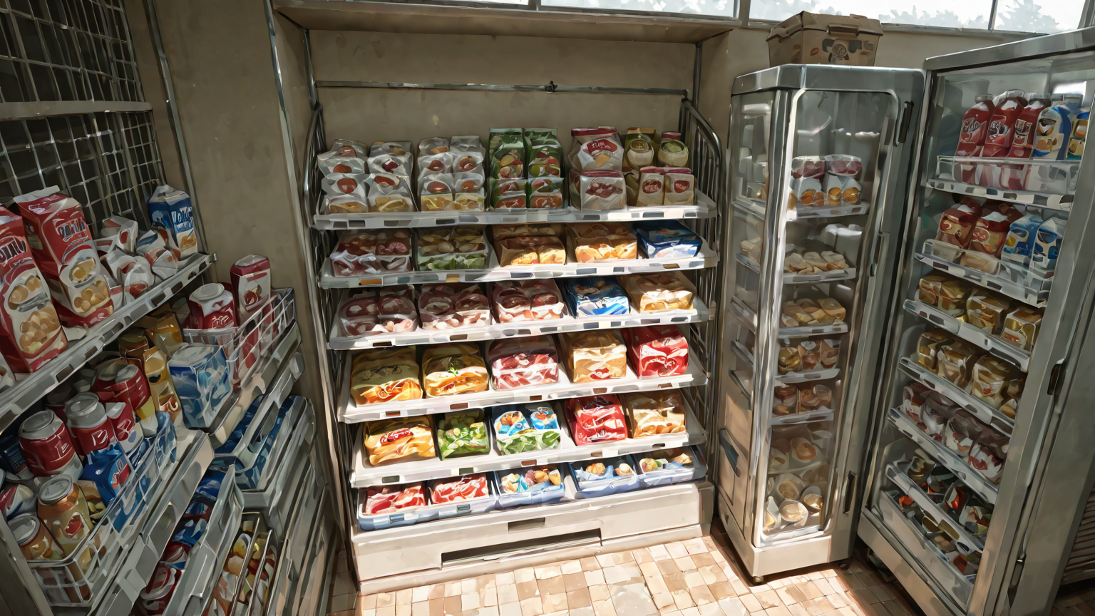 納豆パックと冷凍庫のイメージ