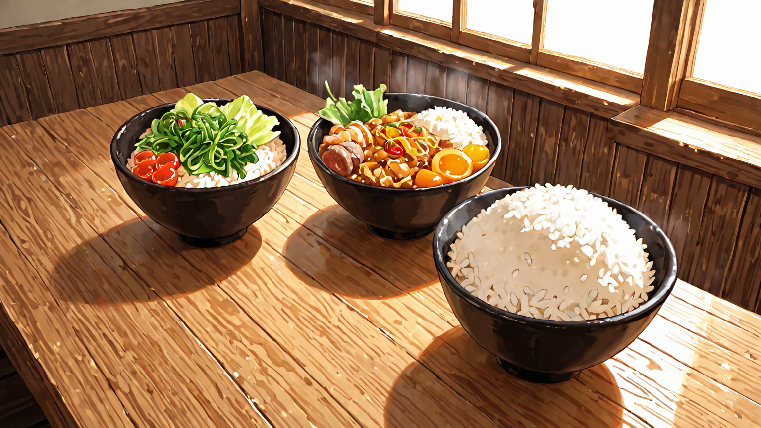 納豆ご飯やサラダにトッピングされた納豆