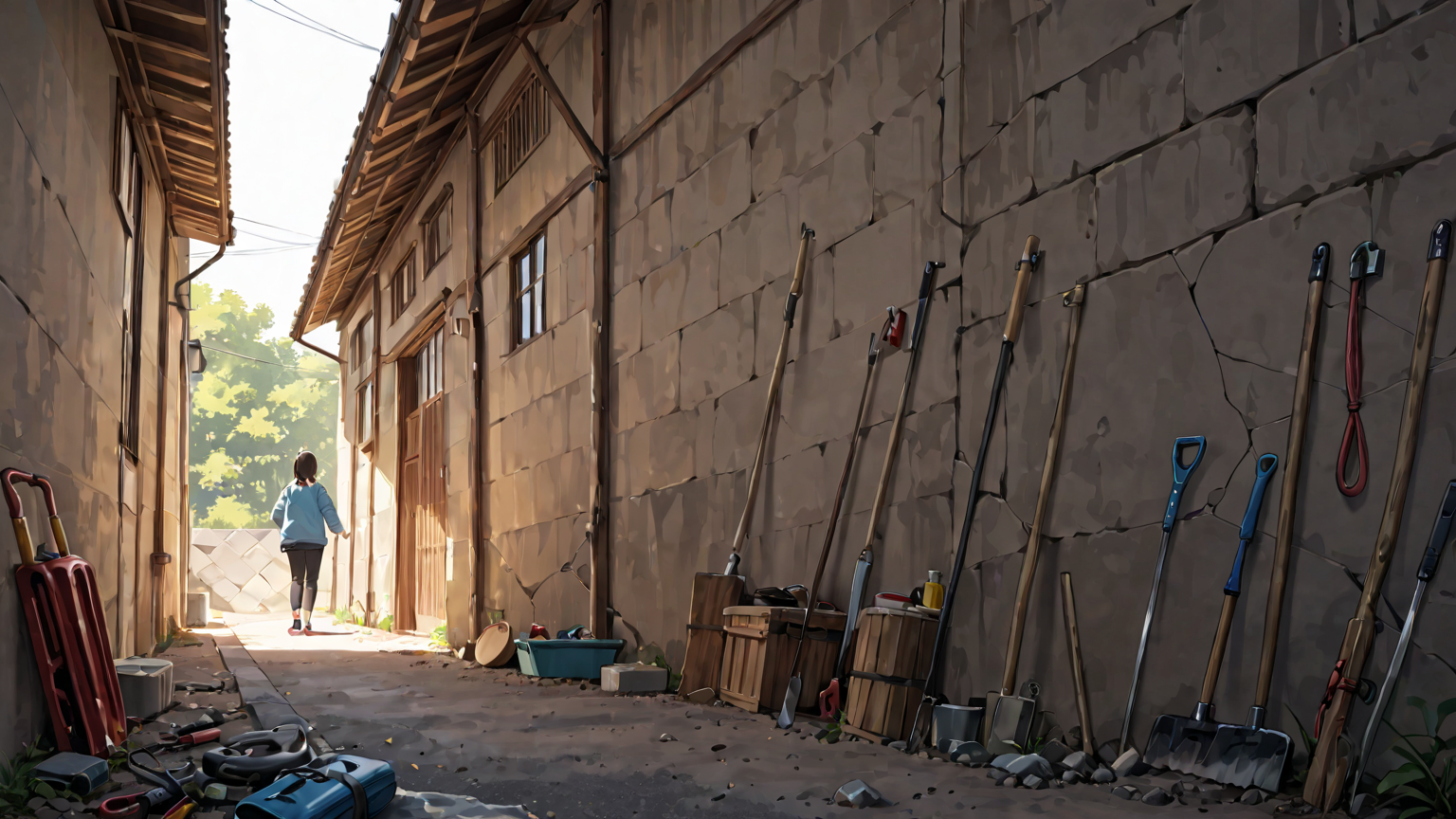 補修手順の写真