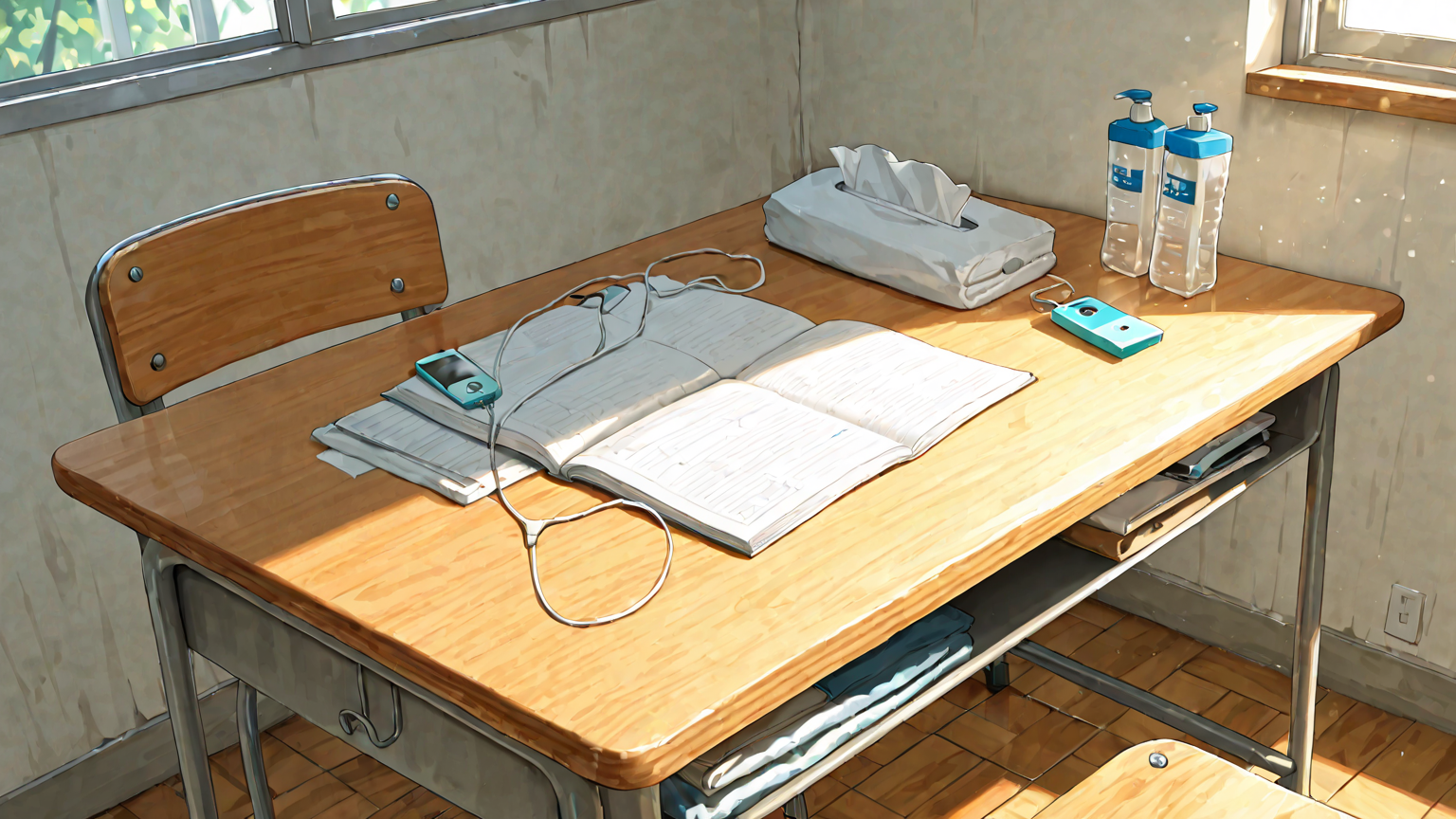 イヤホンを掃除している手元の写真