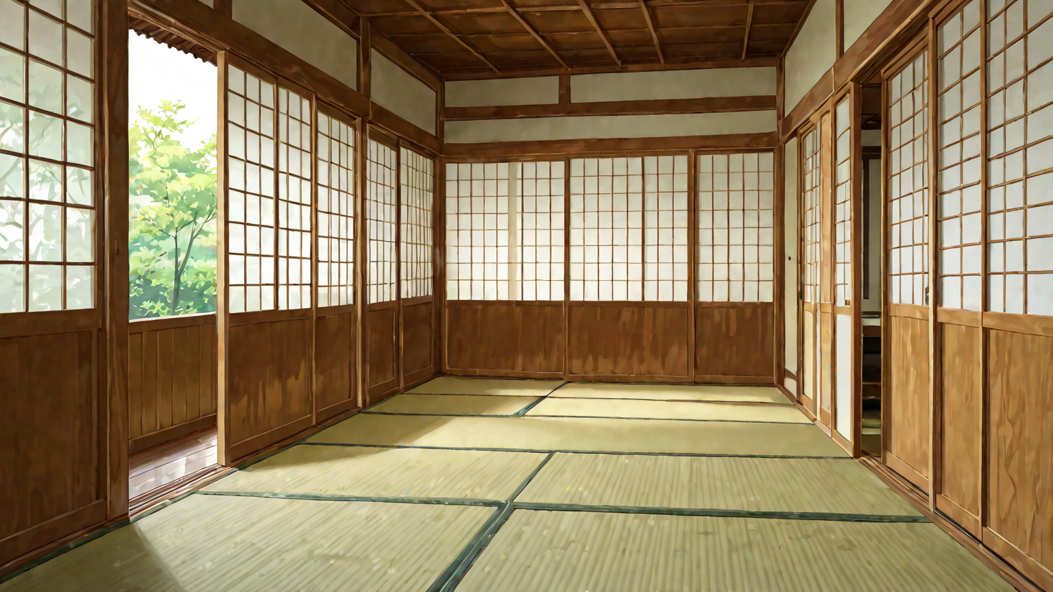 綺麗に張り替えられたふすまのアップ写真