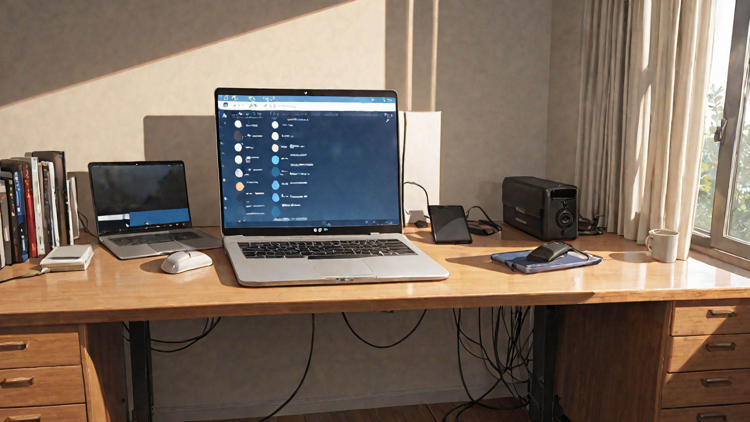 ルーターの設定画面を操作する人