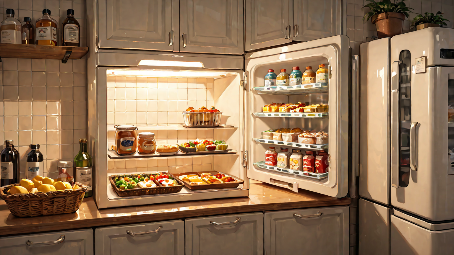 バターのパッケージと冷蔵庫内の保存例