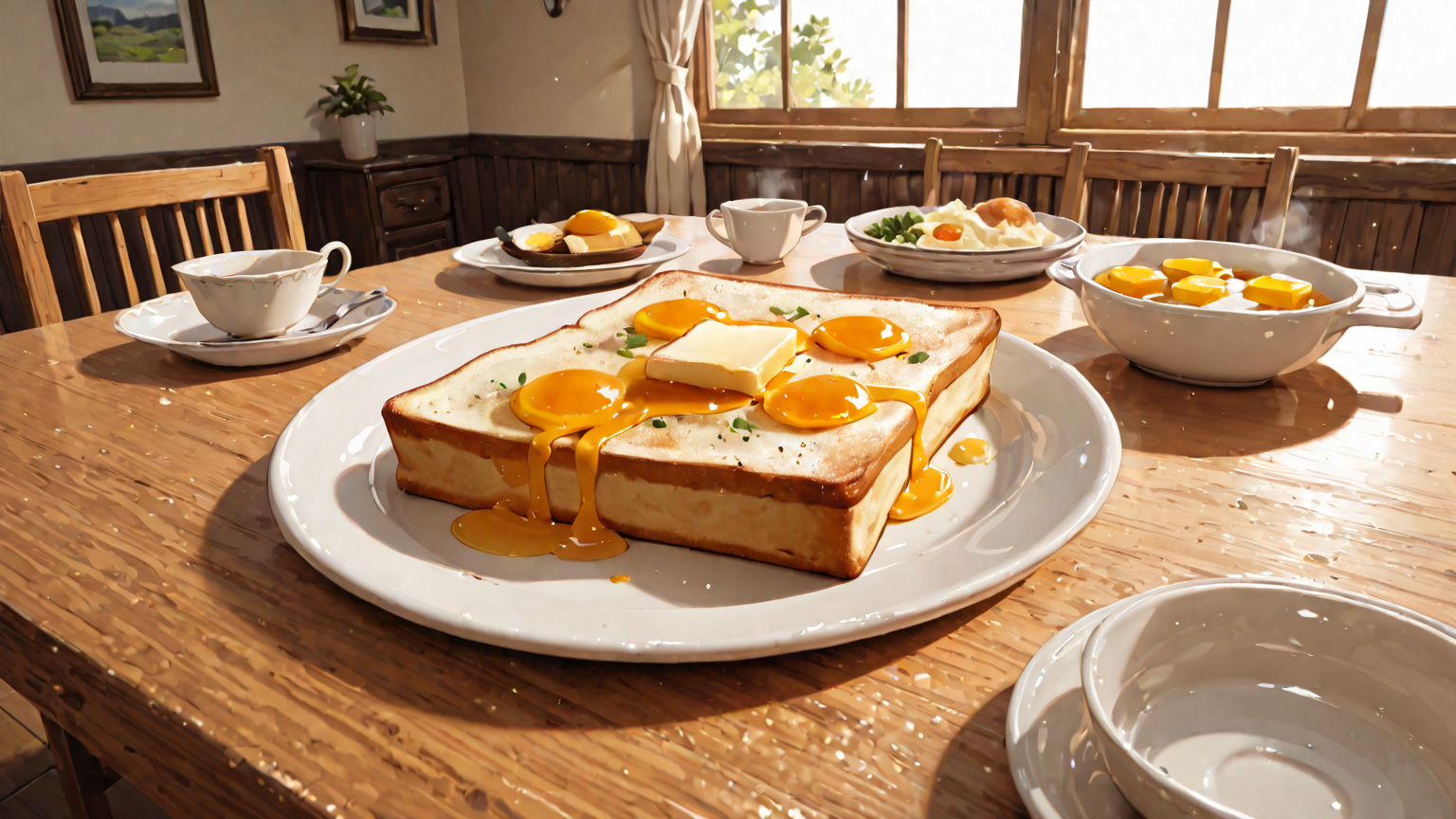 トーストに塗ったバターと料理での活用イメージ